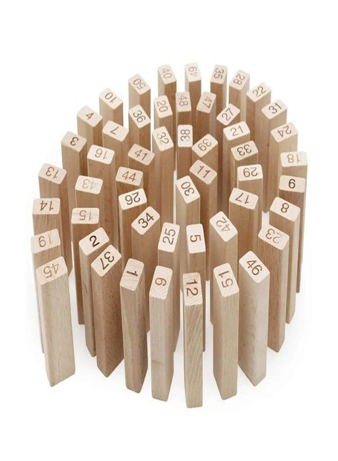 Qwick Click Kid's and for Adult s Wooden Building Blocks Educational Game Toy - 54 Pieces and 4 Dice - ISI Approved - Image 2
